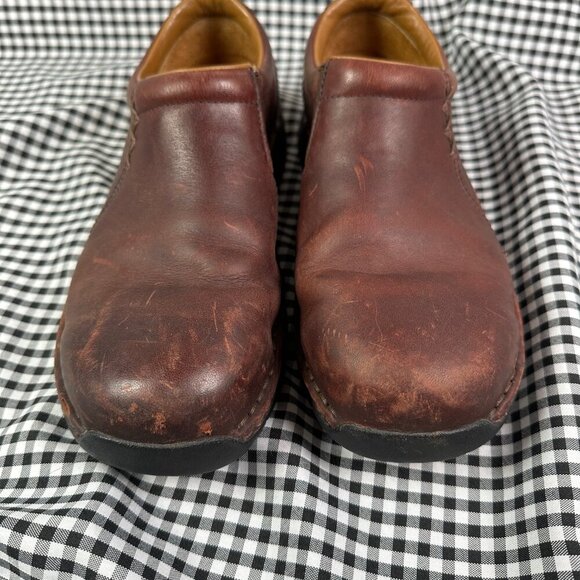Red Wing Shoes 1621 Women Slip On Brown Leather Chunky Work Clog Size 9 - Picture 2 of 7